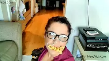 cum face with panties in mouth