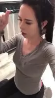 She milks him for a facial