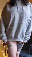 You can hide a lot under an oversized hoodie