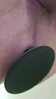 Slowly pushing out my massive plug and revealing a nice gape!
