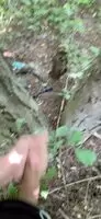 Rubbing one out in the woods