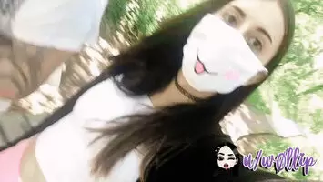 Out for a walk, gotta wear that mask! 😷 🍆