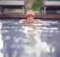 In the pool