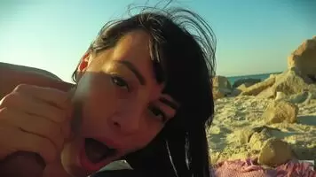 Natalie Flowers having a lot of fun with her facial