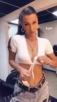 Bella Hadid cleavage delights