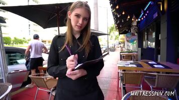 Melodilicious waitress in POV