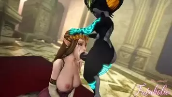 Futa Midna facefucking Zelda