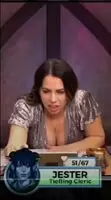 Laura Bailey risking a wardrobe malfunction just to give her adoring fans a great view...