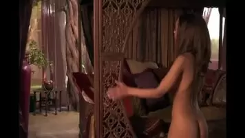 Attractive woman with large breasts and no clothes
