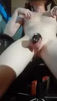 Handsfree orgasm while caged