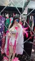 chinese girl trying to cosplay