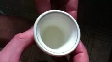 Freshly drained cum