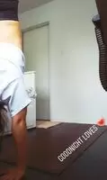 Yoga chick gave everyone a free show