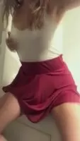 Little suprise under my skirt 🥒😘