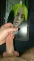Only Billie's pretty face can make me cum with no hands