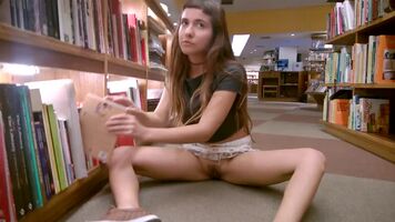 Casually reading in the library