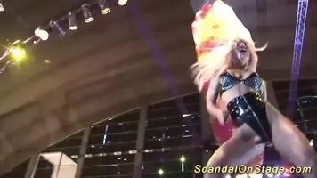 busty milf sex show on stage