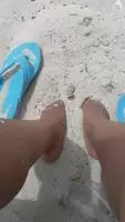 Sand between the toes