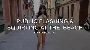 Littlesubgirl out and about, flaunting her goods