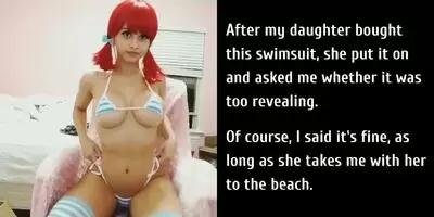 Daughter's new swimsuit