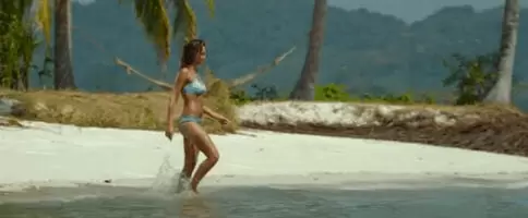 Jessica Alba goes for a swim