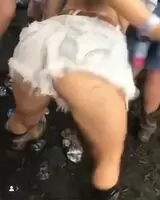 Freshman trying to impress upperclassmen with her twerking skills at party