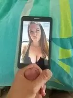 Sexy blonde teen with big tits gets a nice load