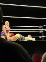 Lacey spanks Bayley's ass