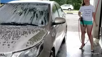 Public nude carwash