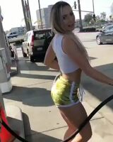 Daring her at the gas station