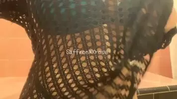 Stripping off my clothes for my after beach shower