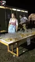 Showing off for a fan