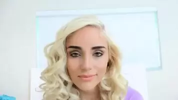 A cute blonde woman was fucked and made a blowjob and got sperm on her face