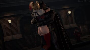 Harley Quinn x Batman thighjob