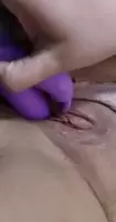 Too desperate to cum to take the panties off