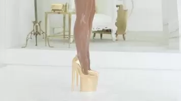 Kim Kardashian from Milf Money music video. I've blown many loads to these scenes, the gold heels and then her face dripping is so hot!