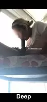 She goes deep, but still can’t take the whole thing.