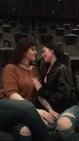 Emily lynne going crazy in the cinema