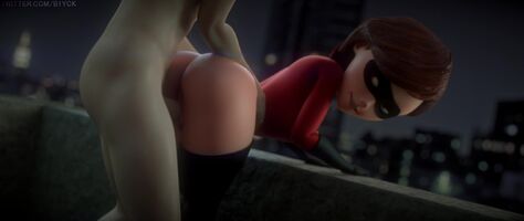 Helen Parr banged on a rooftop