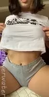 Beautiful little sweetheart shows some sexy underboob before an unbelievably sexy titty drop: