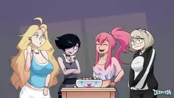 Bunny man makes loser of the game his cum slut