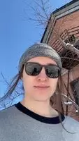 Flashing my tiny tits behind an apartment building