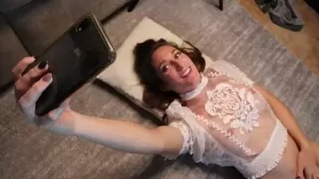 He caught me trying to take a cum selfie 😂