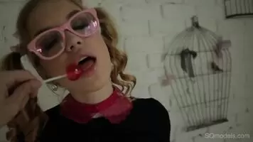 Bimbo loves lollipop.