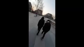 My gf and I flashing ass in the middle of the street 😯🍑
