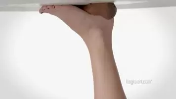 Sensual Cock Massage Under Table
