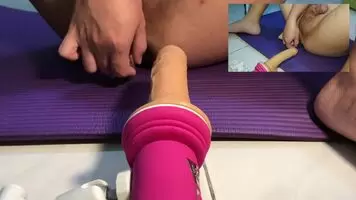 First 20 minutes anal play with machine