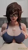 Mei Giving A Titjob With Her Massive Tits