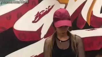 sexy Russian girl dancing in jean shorts