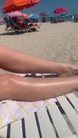 Sunbathing at the nude beach